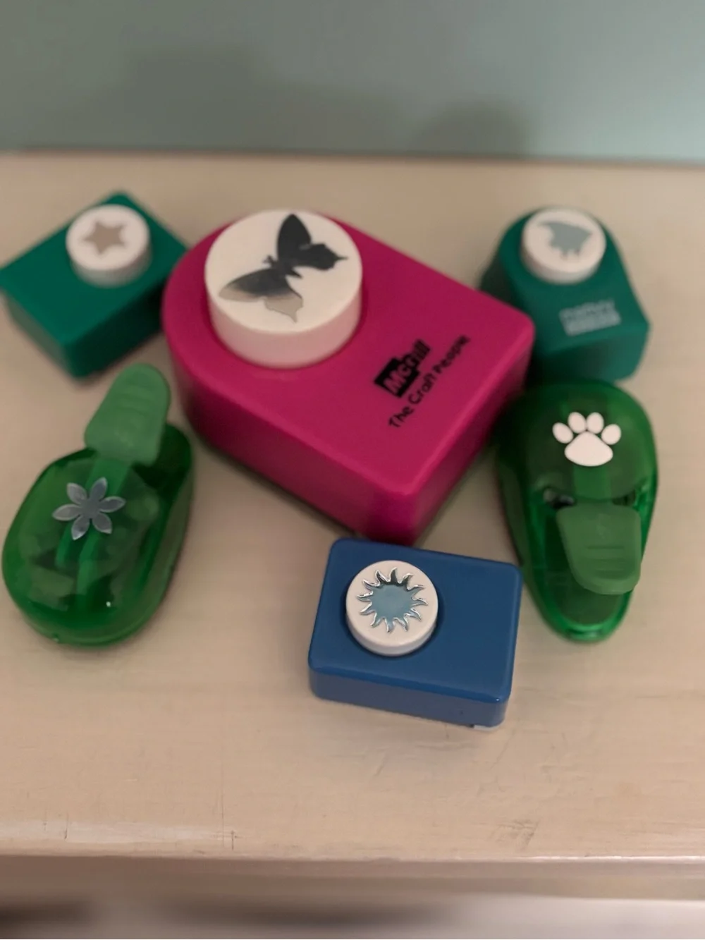 Craft Punch Set - Butterfly, Paw, Flower, Star, Sun